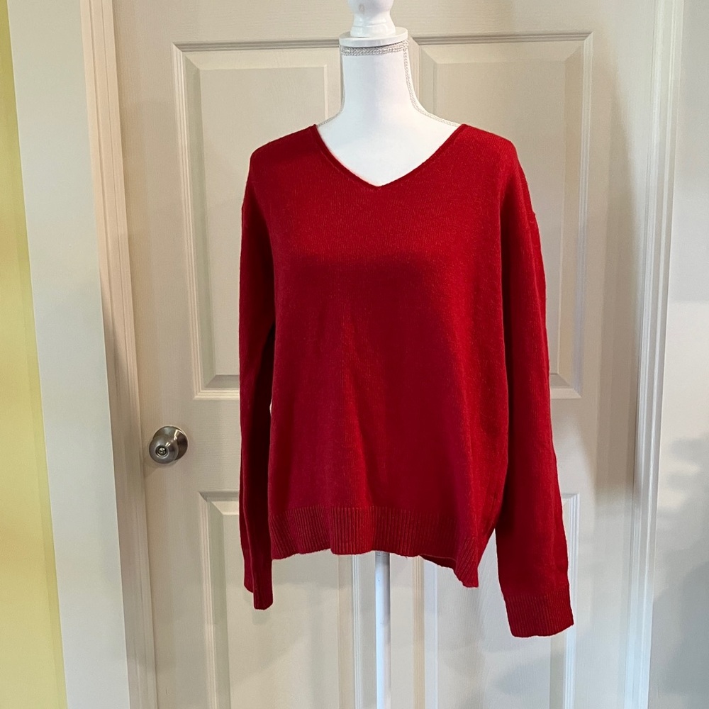 NWT Heimish Red Pullover Sweater 2X/3X Plus Size Wool Blend "Pullover